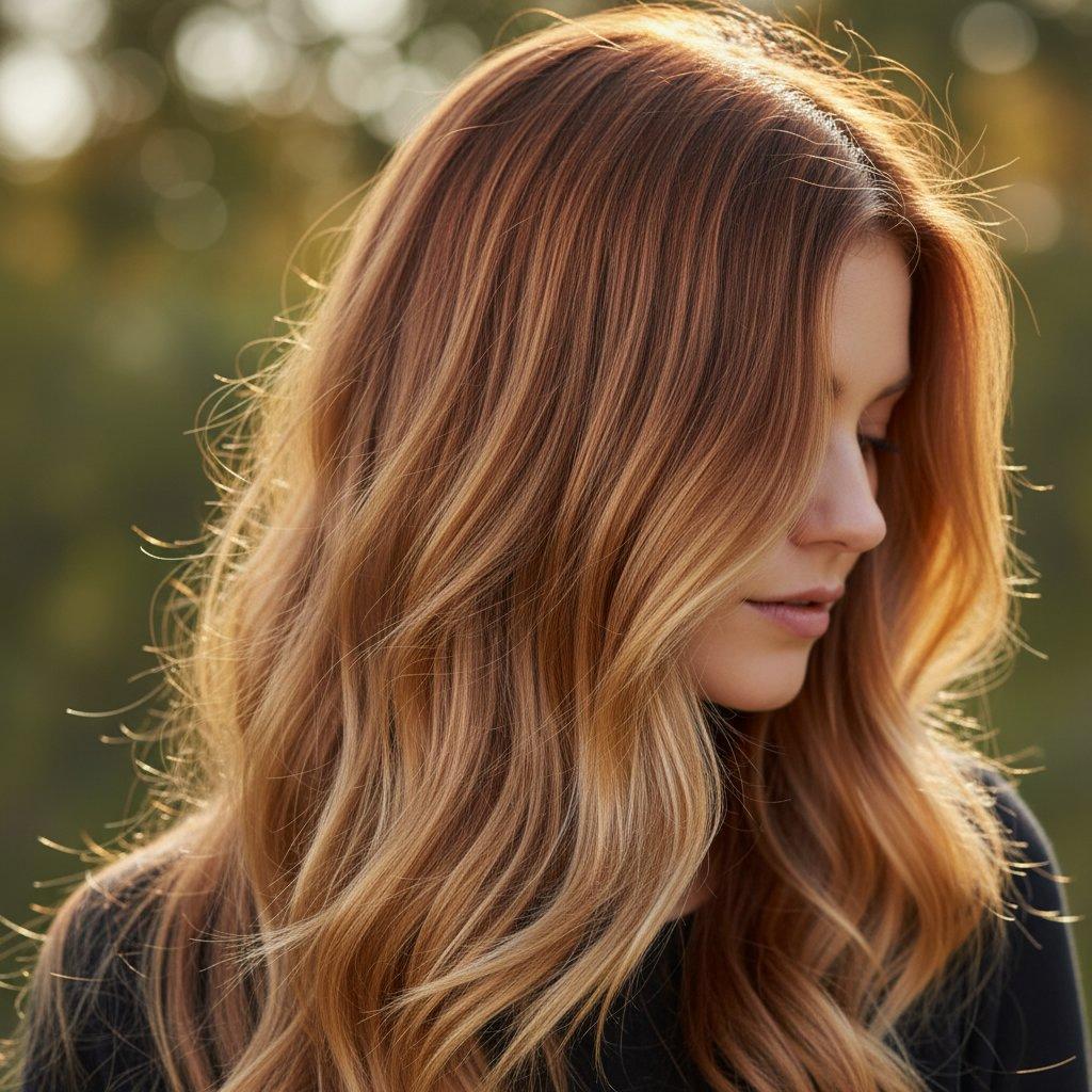 Licht koperblond haar tinten
