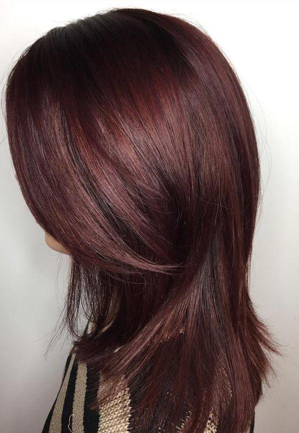 Mahoniebruine haarstijl