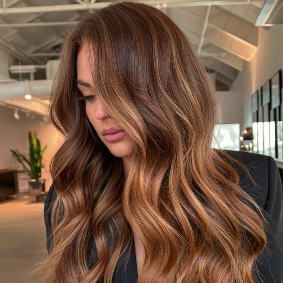 Glanzend caramel haar