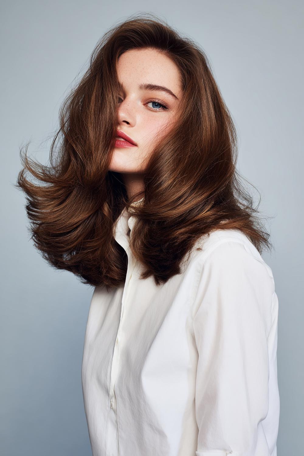 29. Moderne Haar Looks 2026 met diffuser volume en zachte frizz-control