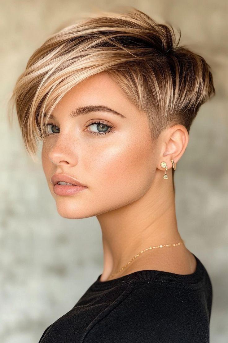 Moderne pixie met lange bovenste lokken