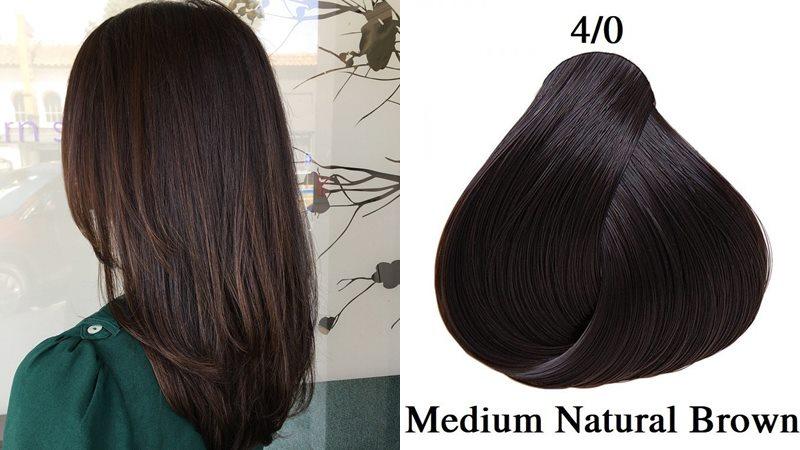 Natuurlijke medium bruine haarkleur