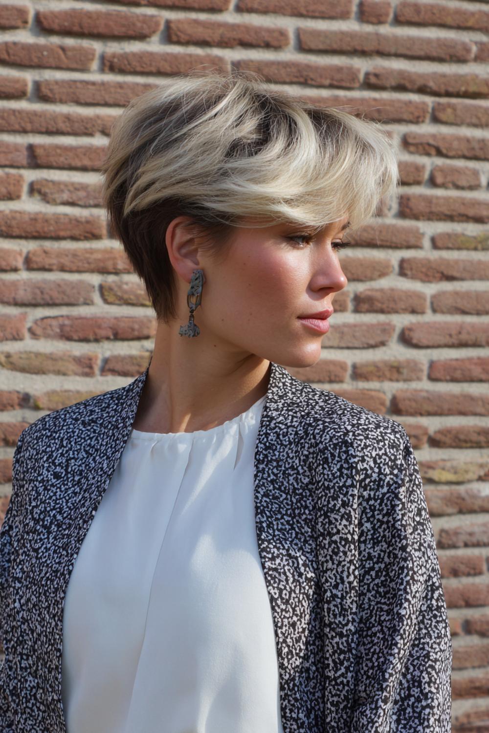 15. Nieuwe Haarstijlen 2026: Pixie met lange lok en fluweelzachte zijkant