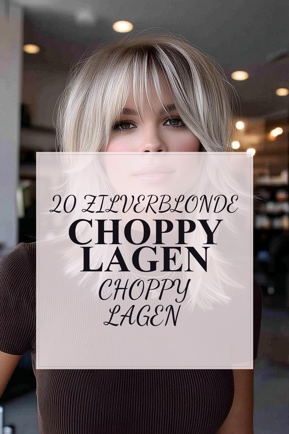 Zilverblonde Choppy Lagen