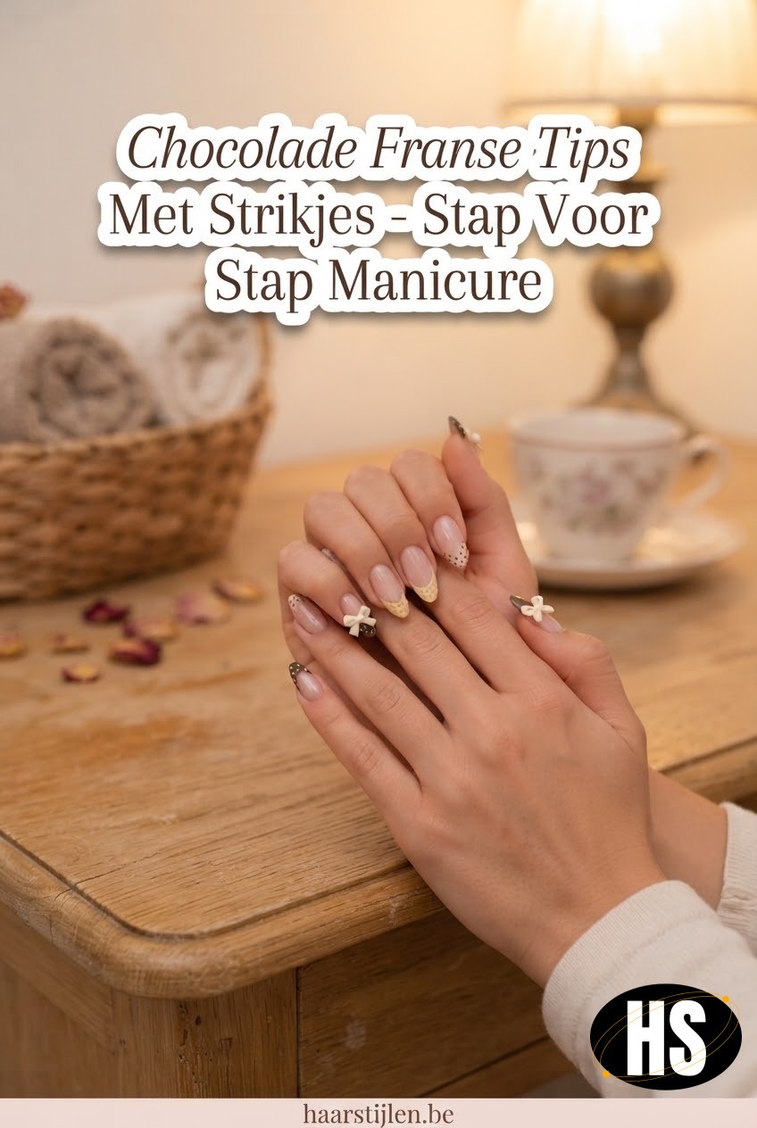 Chocolade Franse Tips Met Strikjes - Stap Voor Stap Manicure