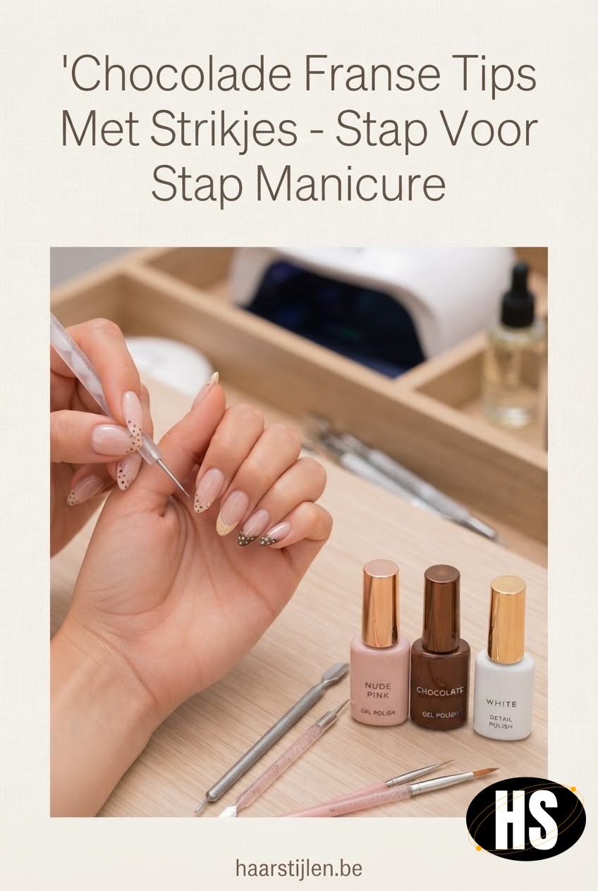 Chocolade Franse Tips Met Strikjes - Stap Voor Stap Manicure