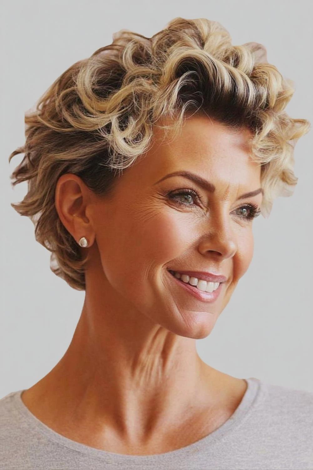 Korte Blonde Krullen