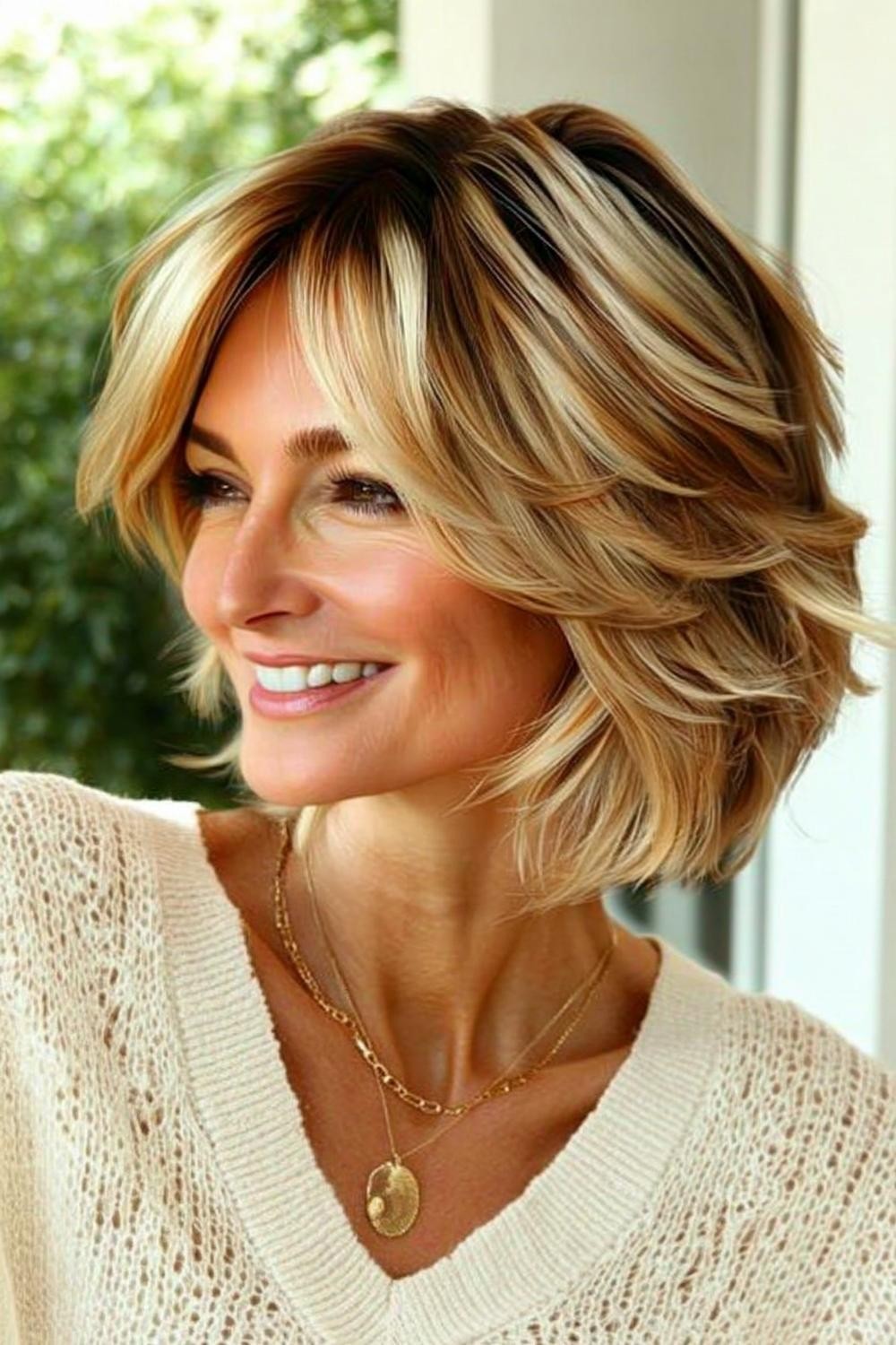 Gelaagde Blonde Elegantie