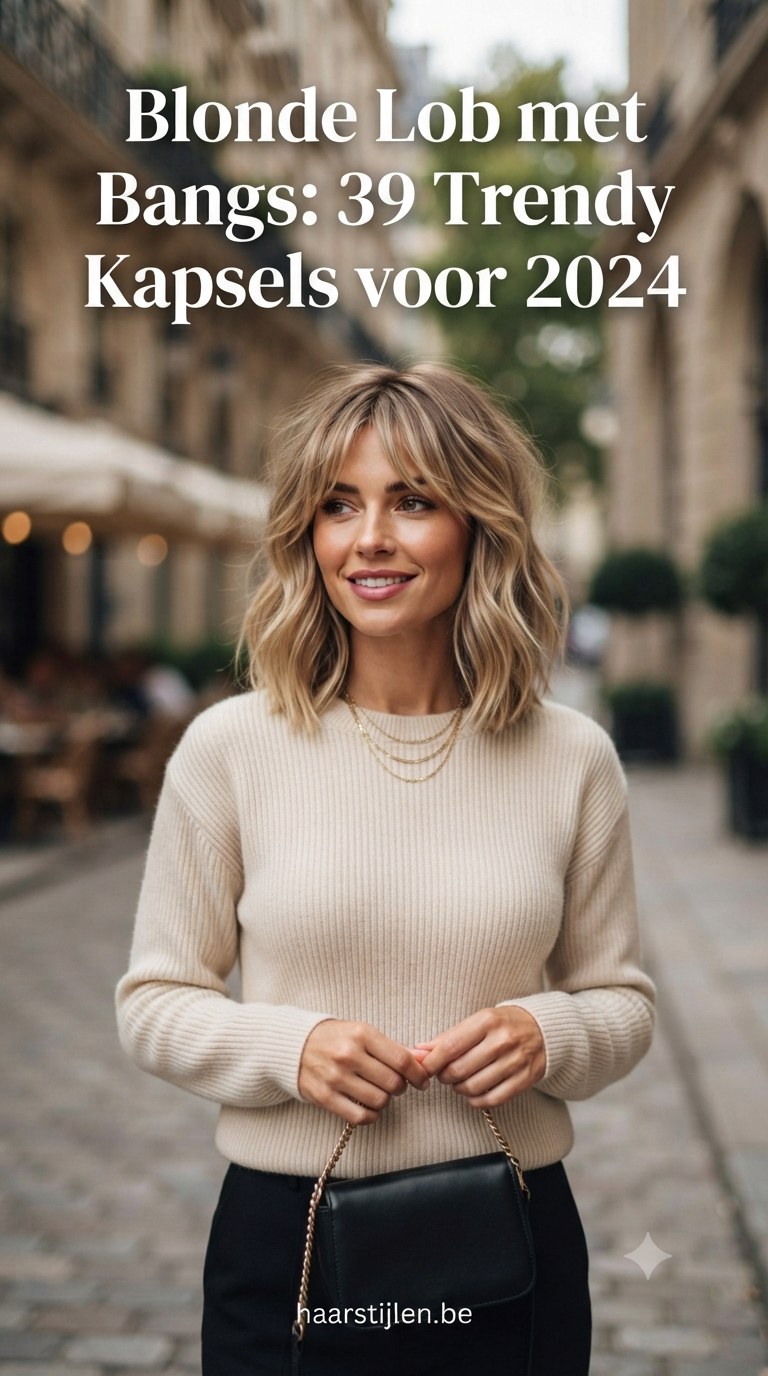 Blonde Lob met Bangs: 39 Trendy Kapsels voor 2024