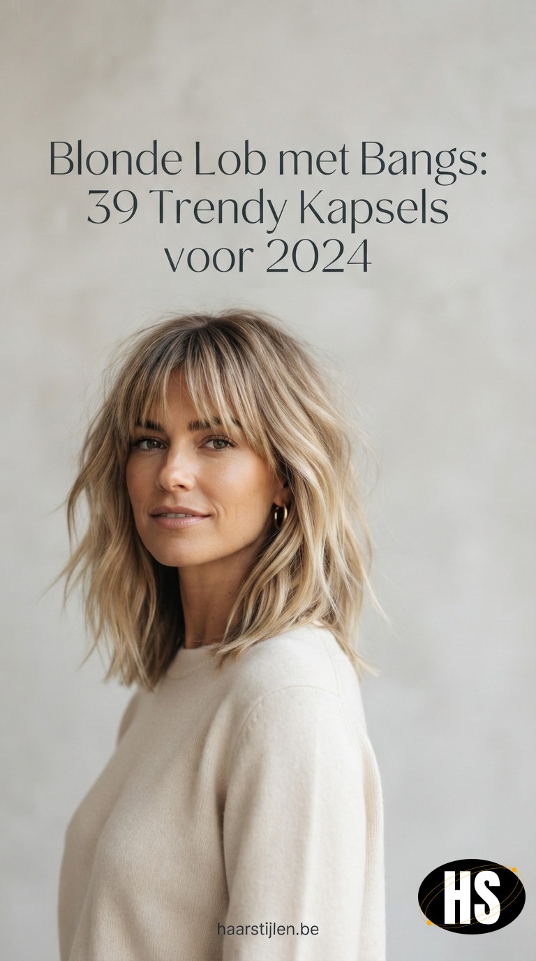 Blonde Lob met Bangs: 39 Trendy Kapsels voor 2024