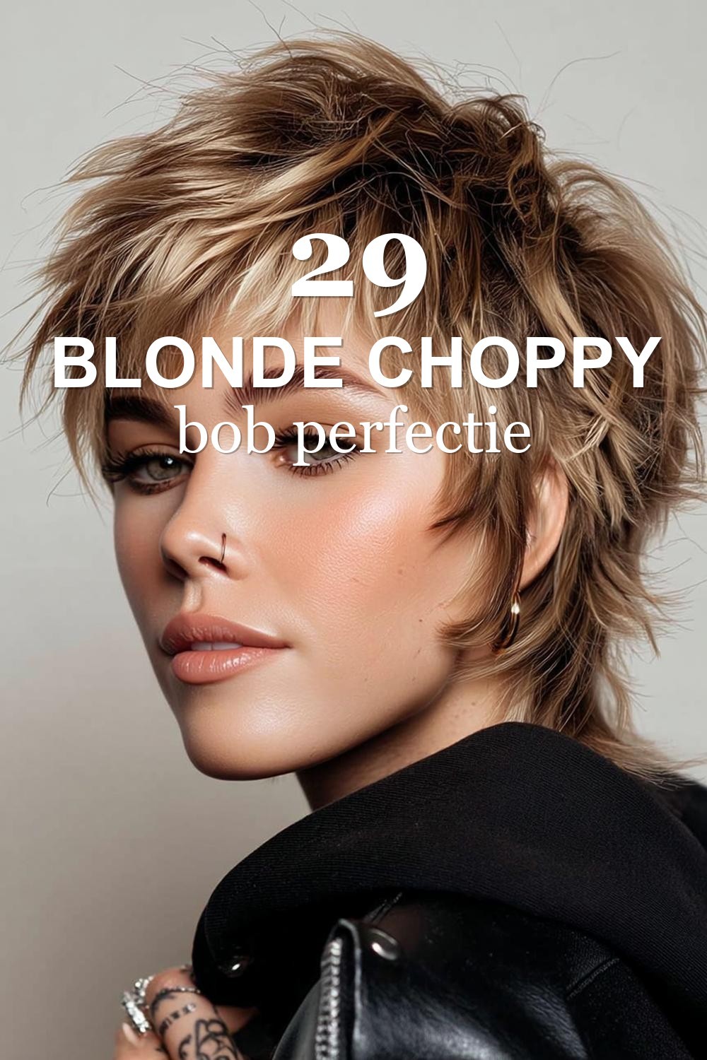 Blonde choppy bob perfectie