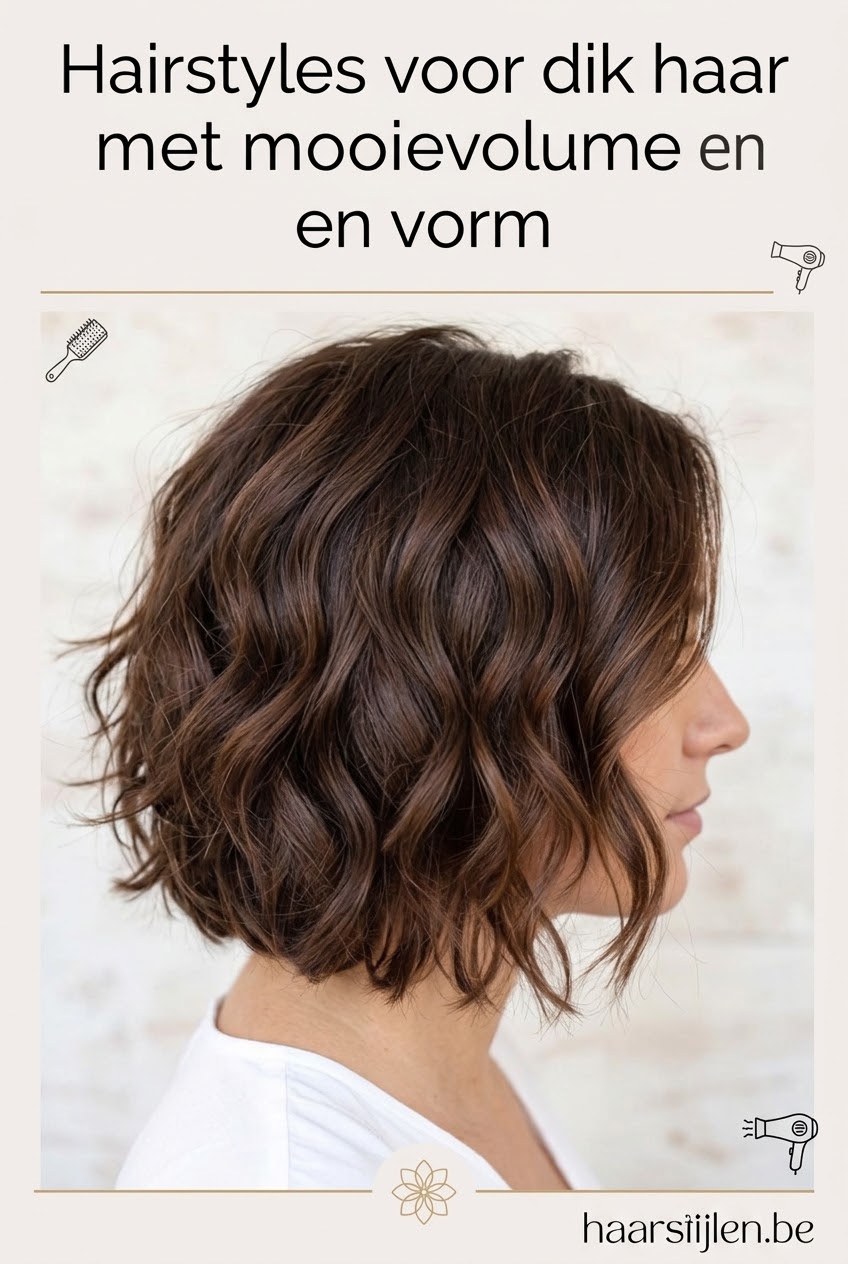 Hairstyles voor dik haar met mooie volume en vorm