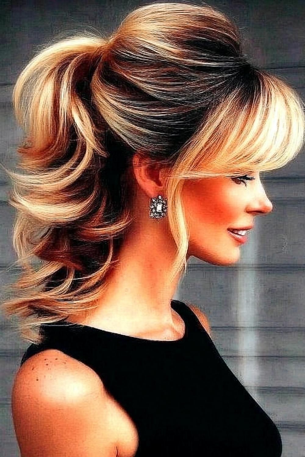 Pony met gelaagd haar