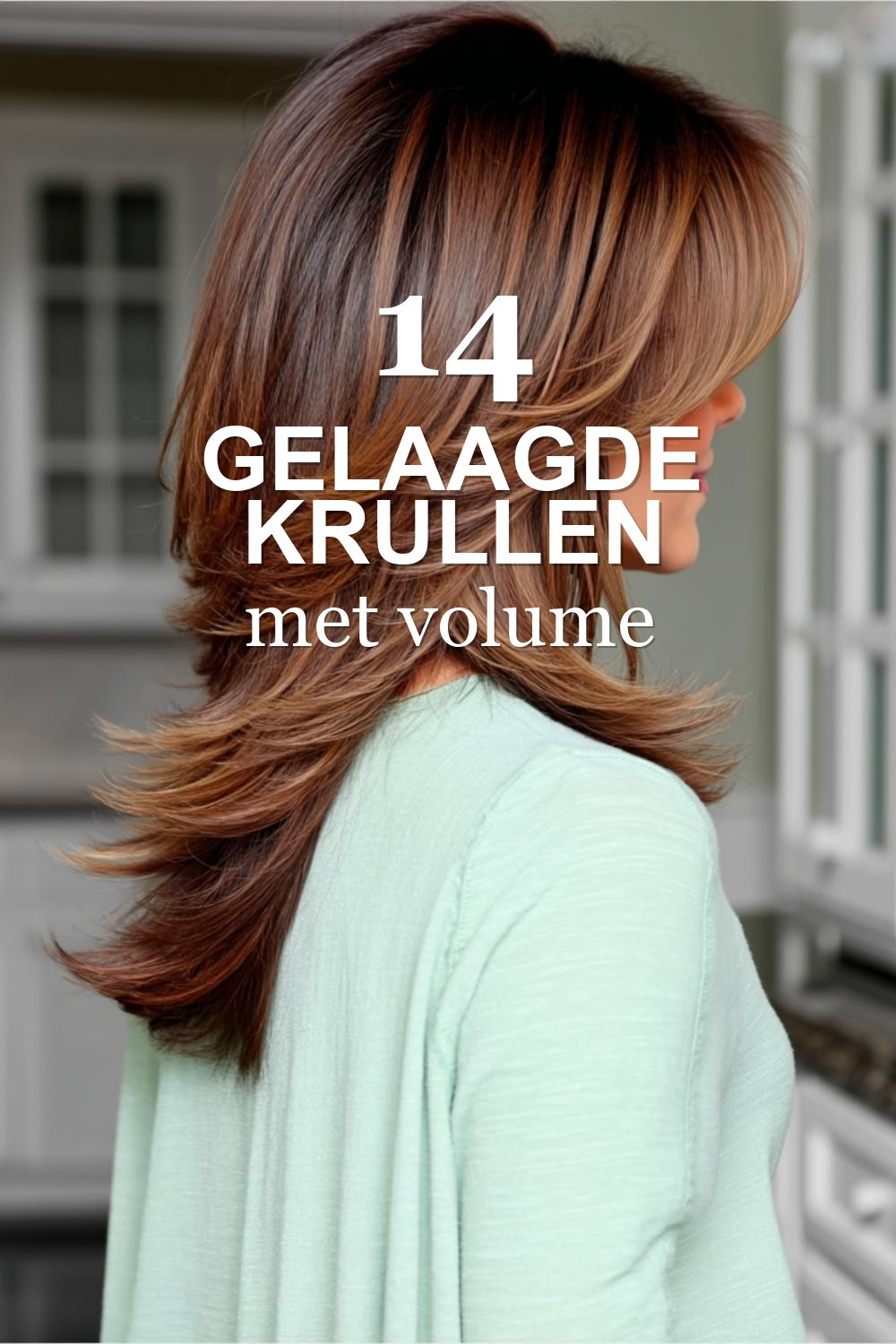 Gelaagde krullen met volume