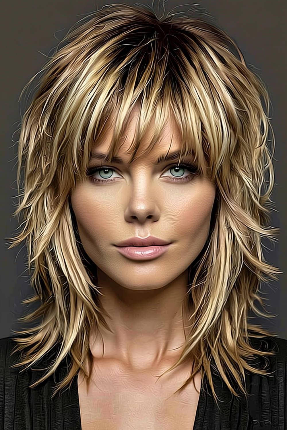 Blonde pony met lagen