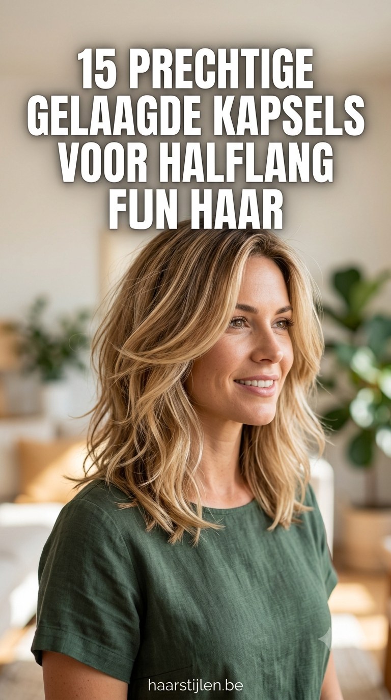 15 Prachtige Gelaagde Kapsels voor Halflang Fijn Haar