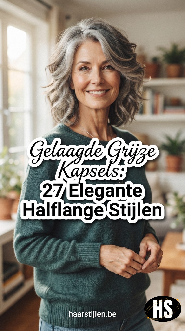 Gelaagde Grijze Kapsels: 27 Elegante Halflange Stijlen