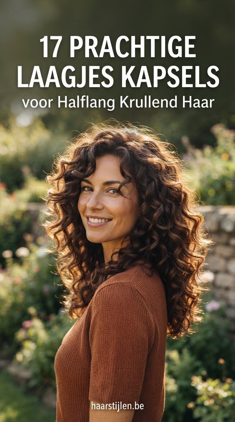 17 Prachtige Laagjes Kapsels voor Halflang Krullend Haar