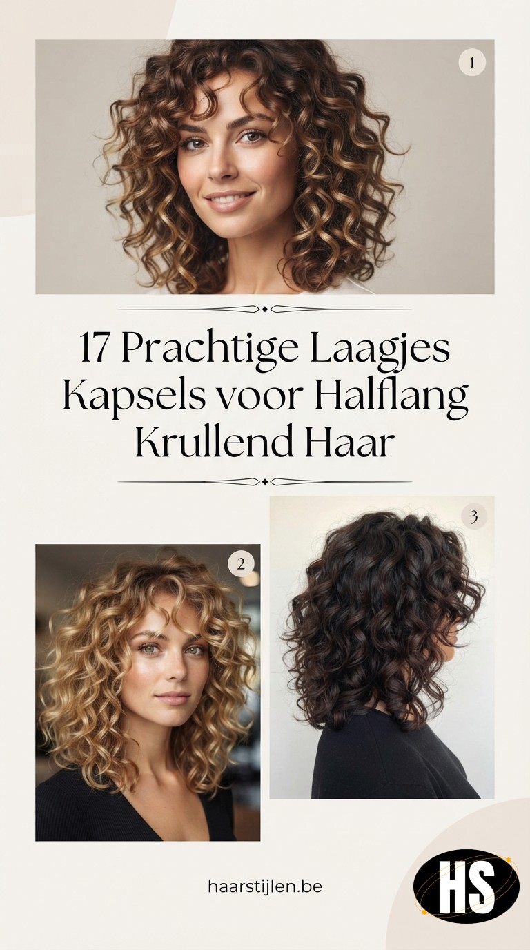 17 Prachtige Laagjes Kapsels voor Halflang Krullend Haar