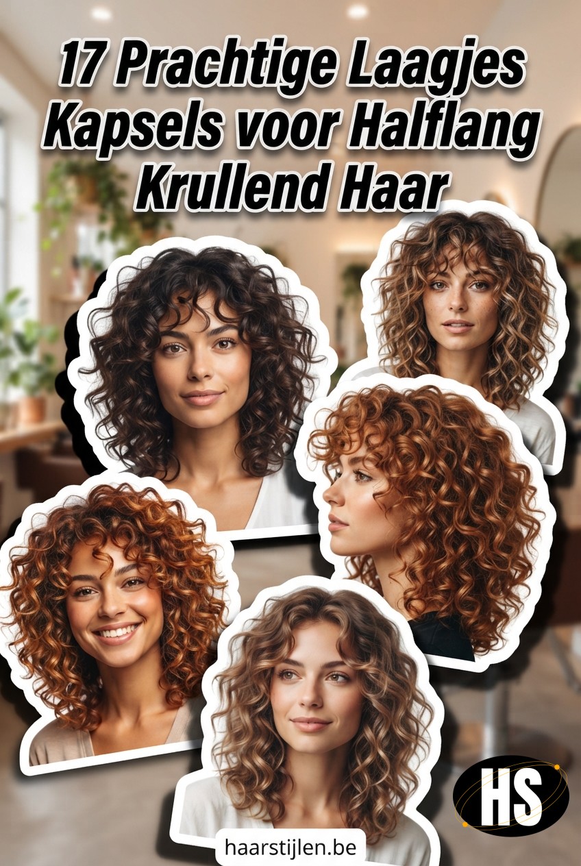17 Prachtige Laagjes Kapsels voor Halflang Krullend Haar