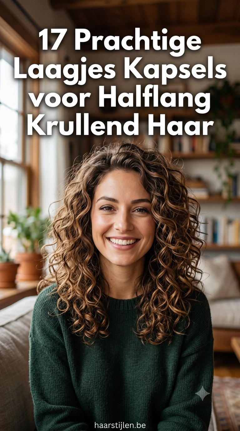 17 Prachtige Laagjes Kapsels voor Halflang Krullend Haar