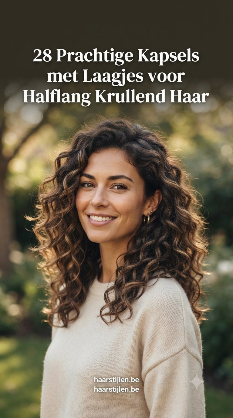 28 Prachtige Kapsels met Laagjes voor Halflang Krullend Haar