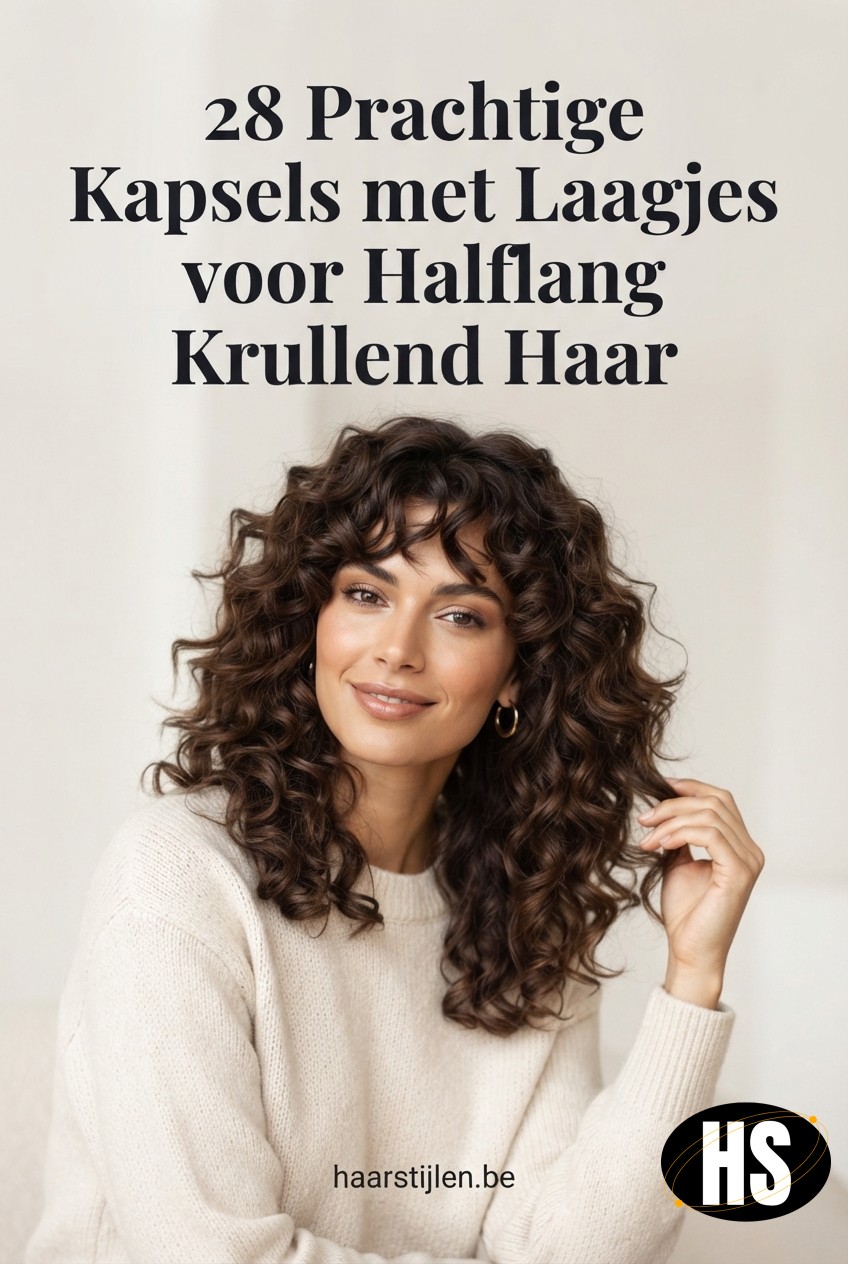 28 Prachtige Kapsels met Laagjes voor Halflang Krullend Haar