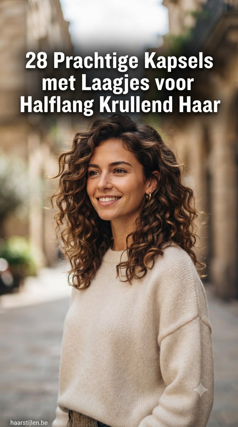 28 Prachtige Kapsels met Laagjes voor Halflang Krullend Haar