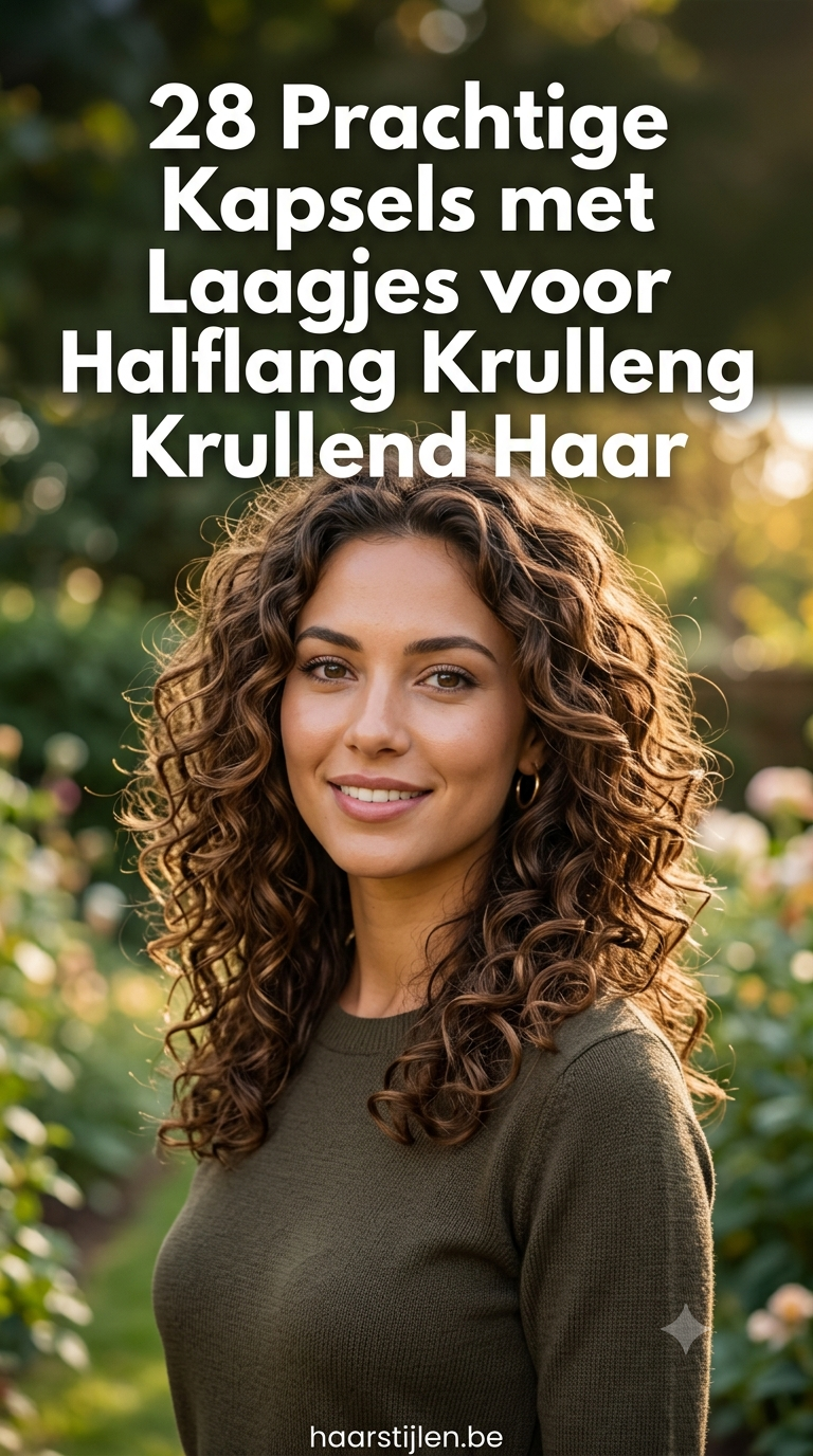 28 Prachtige Kapsels met Laagjes voor Halflang Krullend Haar