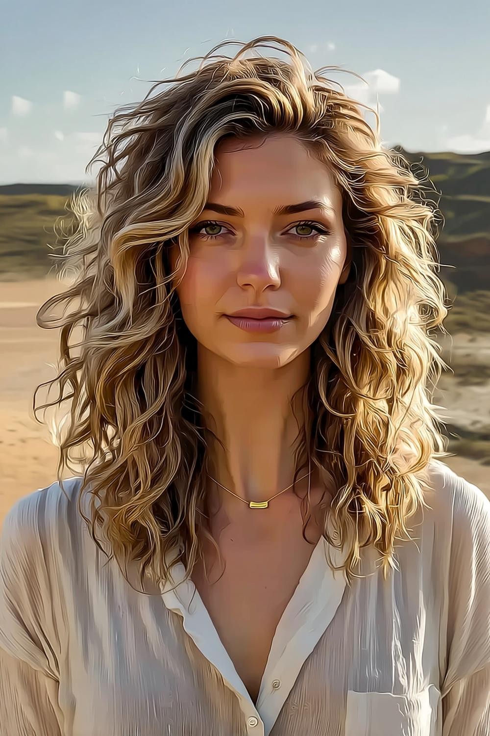 Windswept Blonde Lokken