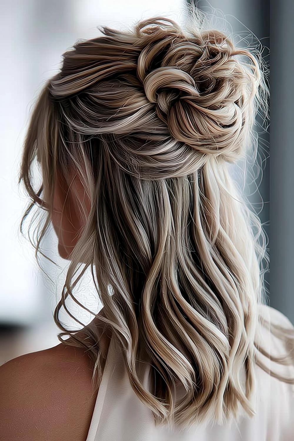 Romantische Half-up Styling