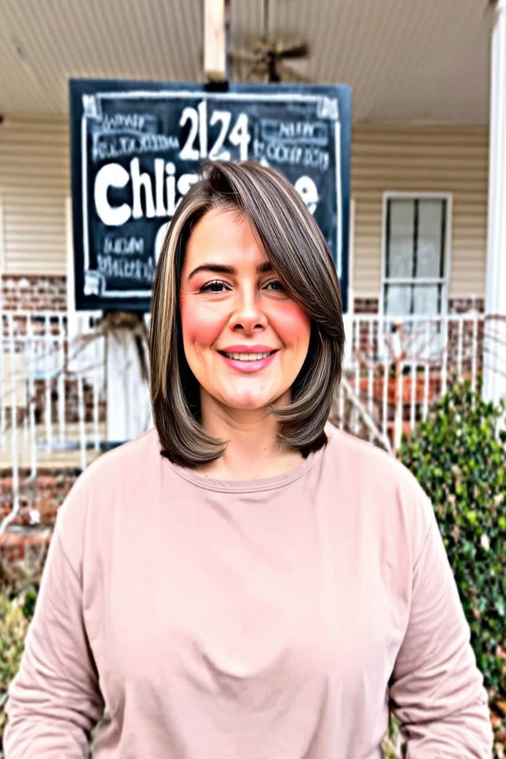 Moderne Schouderlange Bob