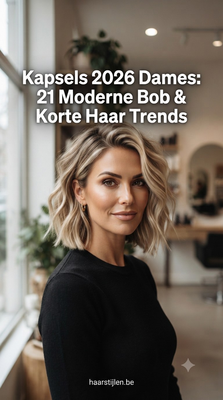 Kapsels 2026 Dames: 21 Moderne Bob & Korte Haar Trends