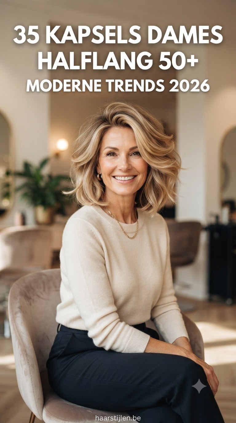 35 Kapsels Dames Halflang 50+ | Moderne Trends 2026