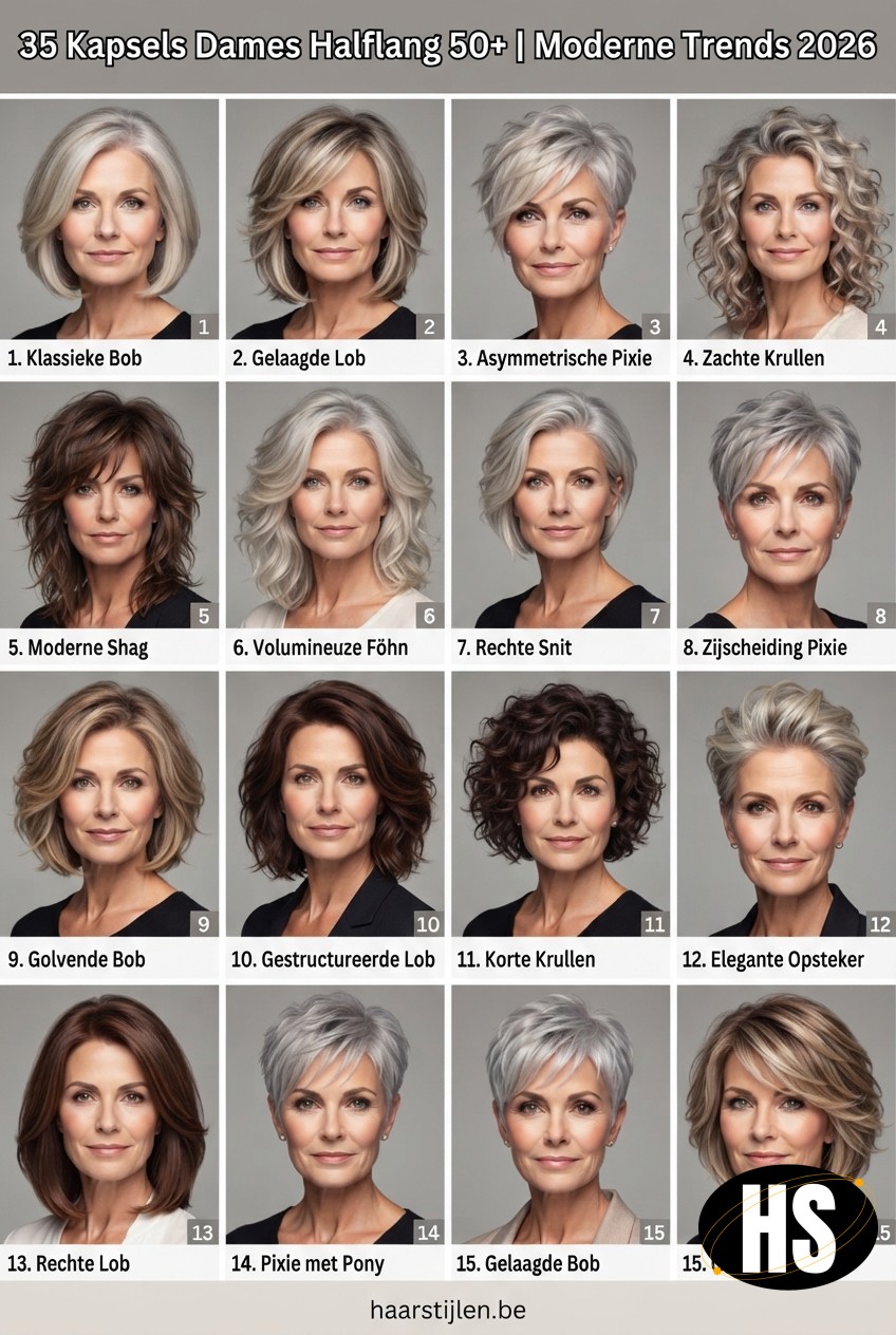 35 Kapsels Dames Halflang 50+ | Moderne Trends 2026