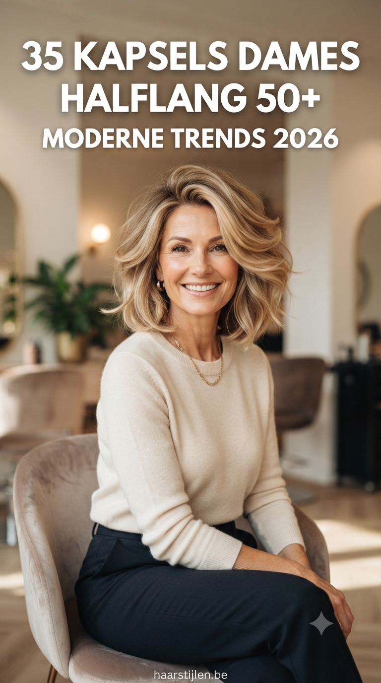 35 Kapsels Dames Halflang 50+ | Moderne Trends 2026