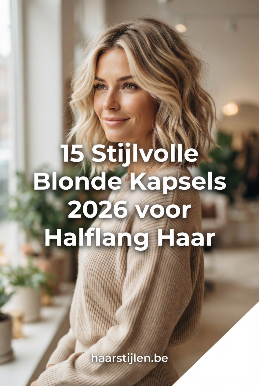 15 Stijlvolle Blonde Kapsels 2026 voor Halflang Haar