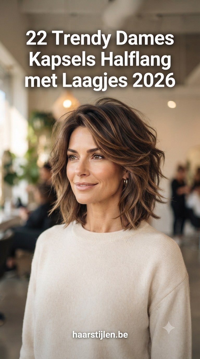 22 Trendy Dames Kapsels Halflang met Laagjes 2026