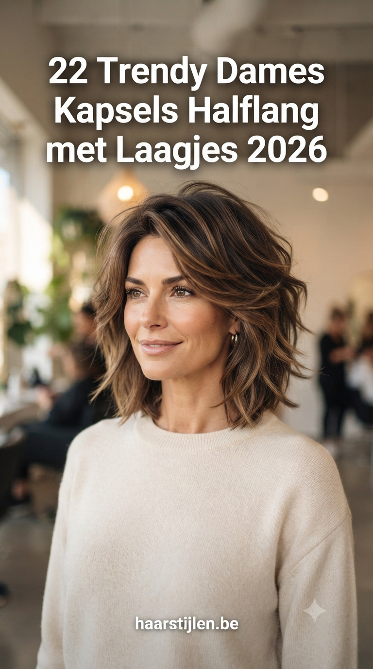 22 Trendy Dames Kapsels Halflang met Laagjes 2026