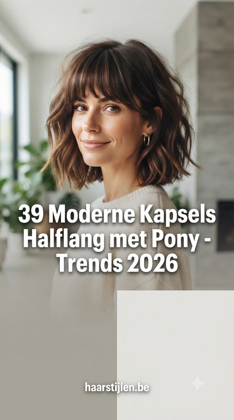 39 Moderne Kapsels Halflang met Pony - Trends 2026