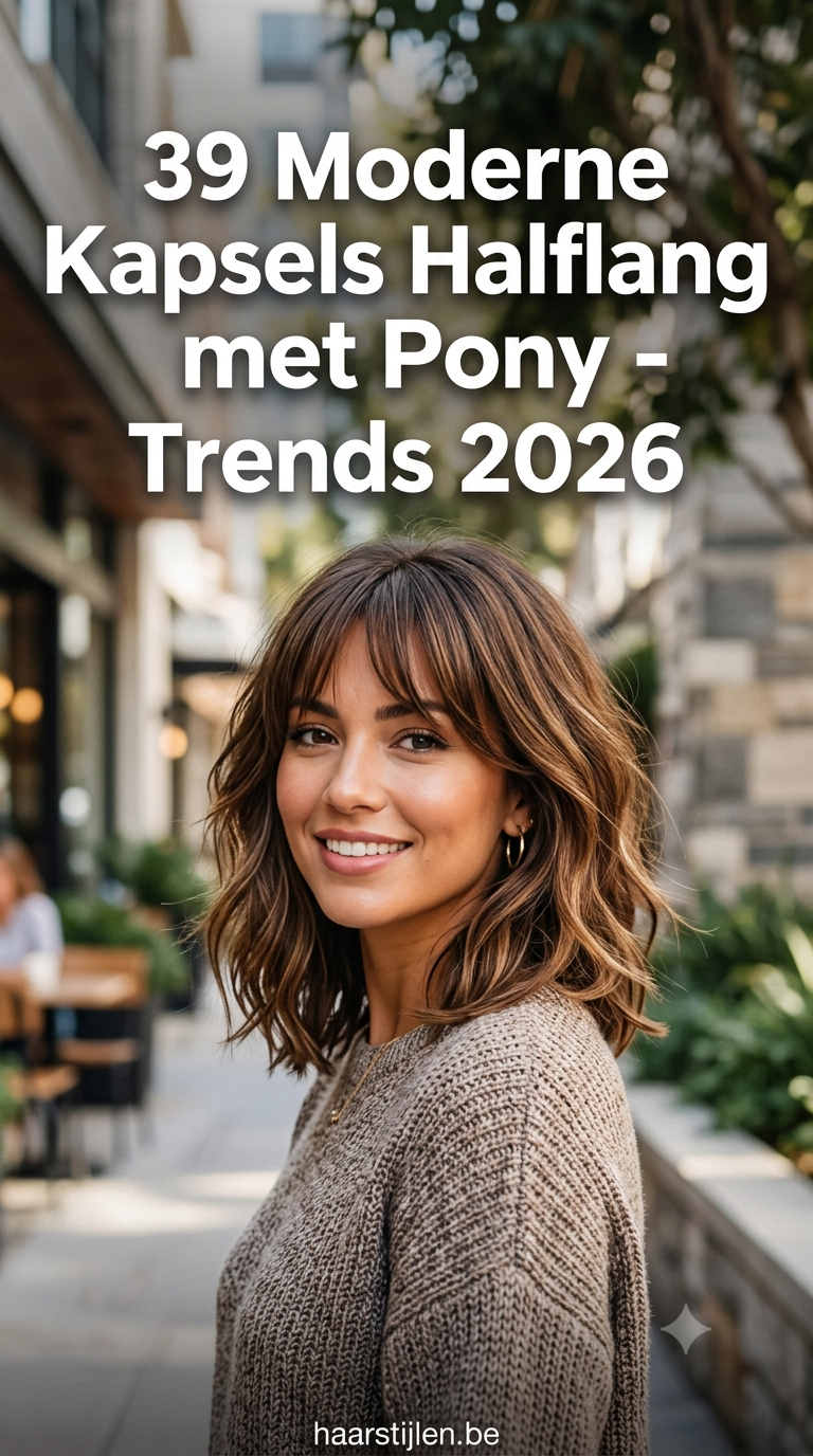 39 Moderne Kapsels Halflang met Pony - Trends 2026