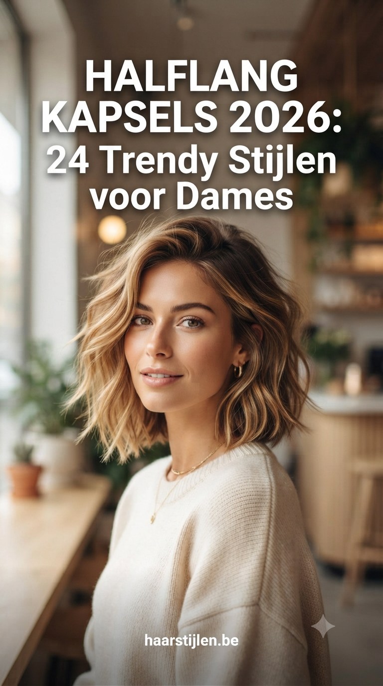 Halflang Kapsels 2026: 24 Trendy Stijlen voor Dames