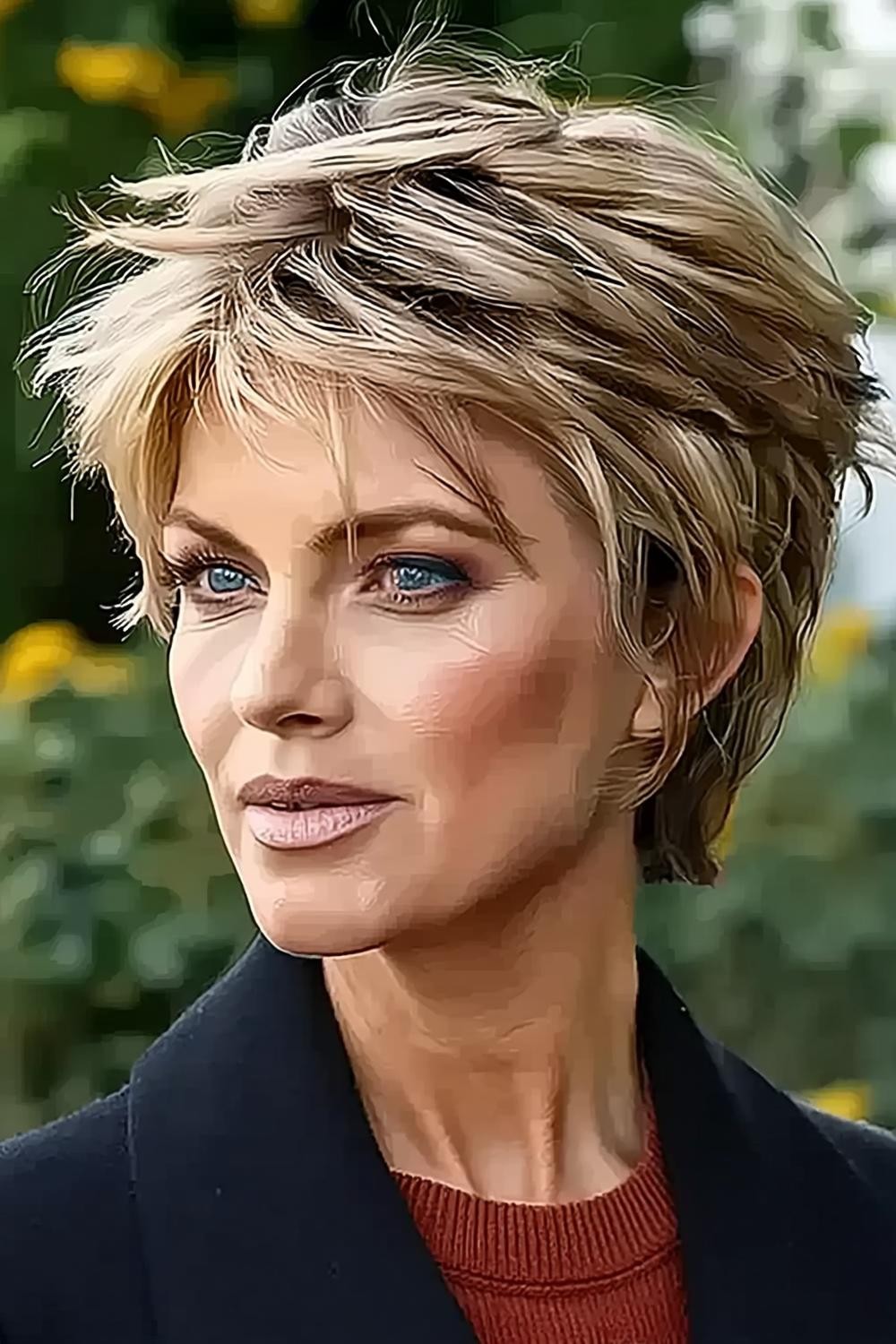 Gelaagde Blonde Pixie