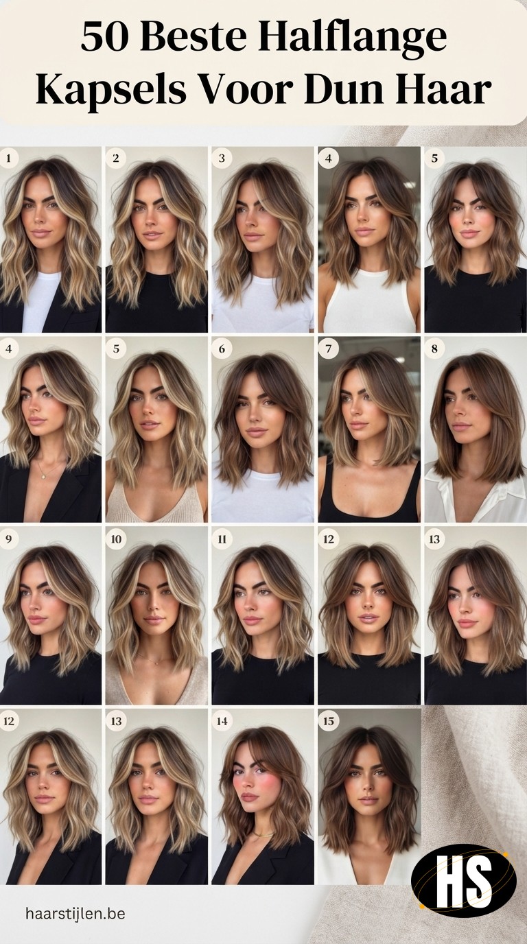 50 Beste Halflange Kapsels Voor Dun Haar