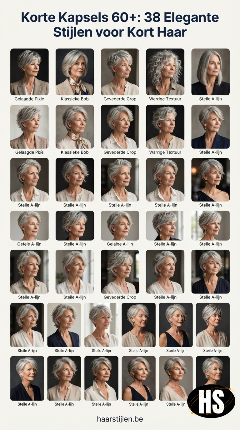 Korte Kapsels 60+: 38 Elegante Stijlen voor Kort Haar