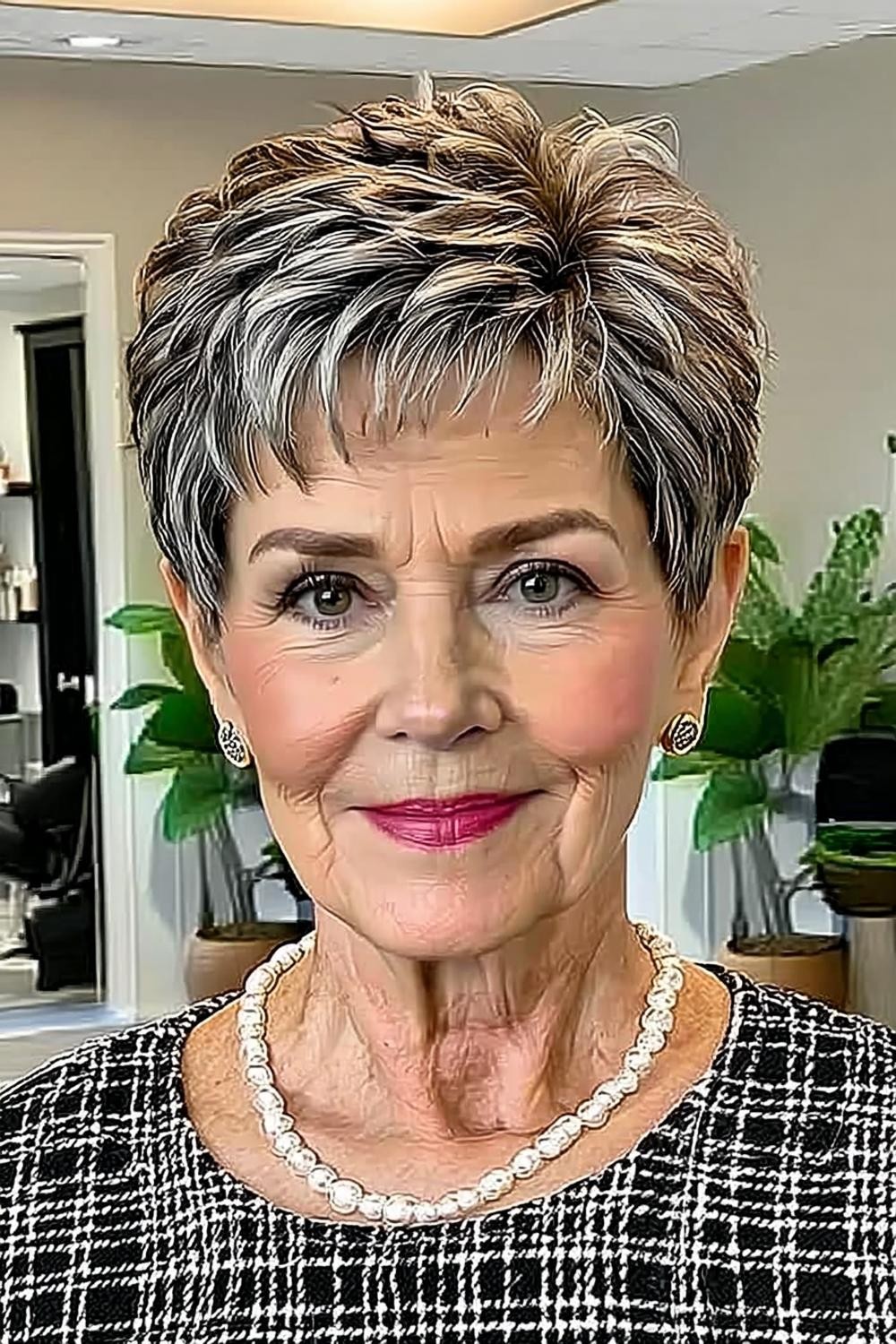 Volumineuze grijze coupe