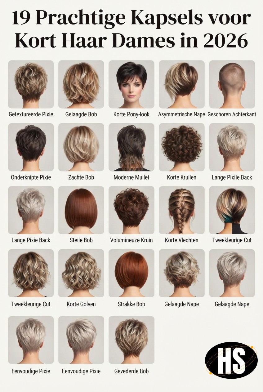 19 Prachtige Kapsels voor Kort Haar Dames in 2026