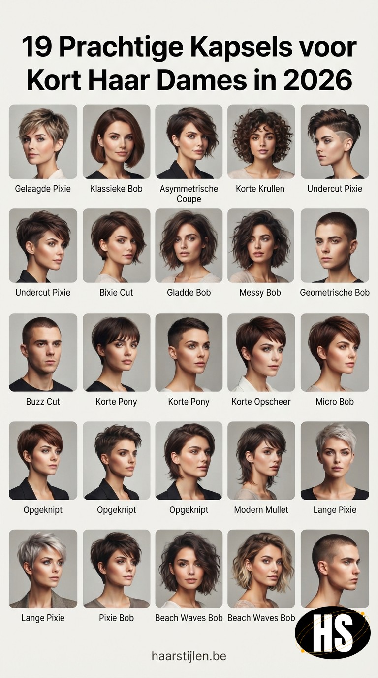 19 Prachtige Kapsels voor Kort Haar Dames in 2026