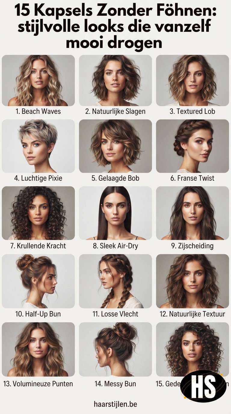 15 Kapsels Zonder Föhnen: stijlvolle looks die vanzelf mooi drogen