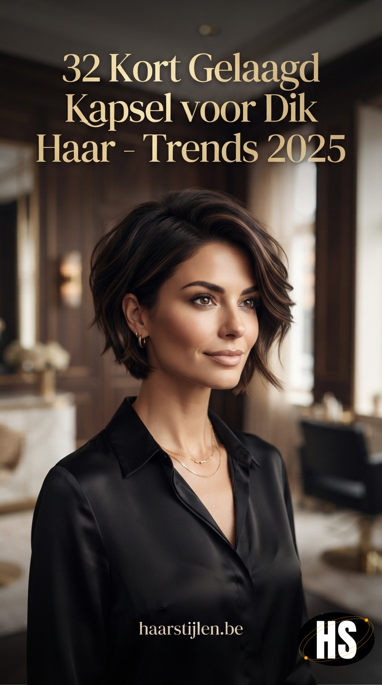 32 Kort Gelaagd Kapsel voor Dik Haar - Trends 2025